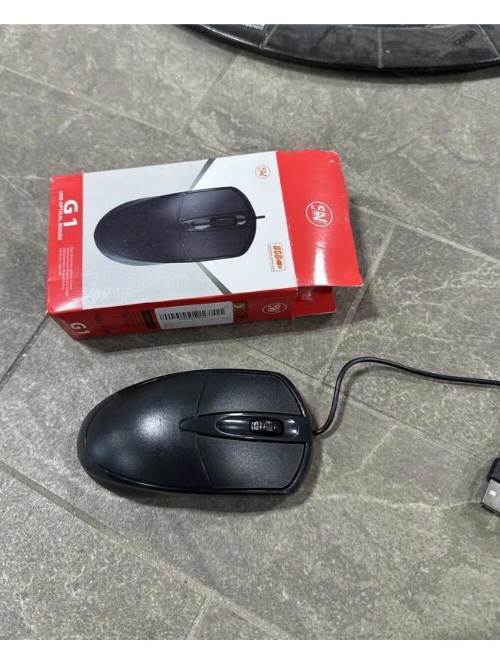 new G1 USB  Optical Mouse  Black New in box